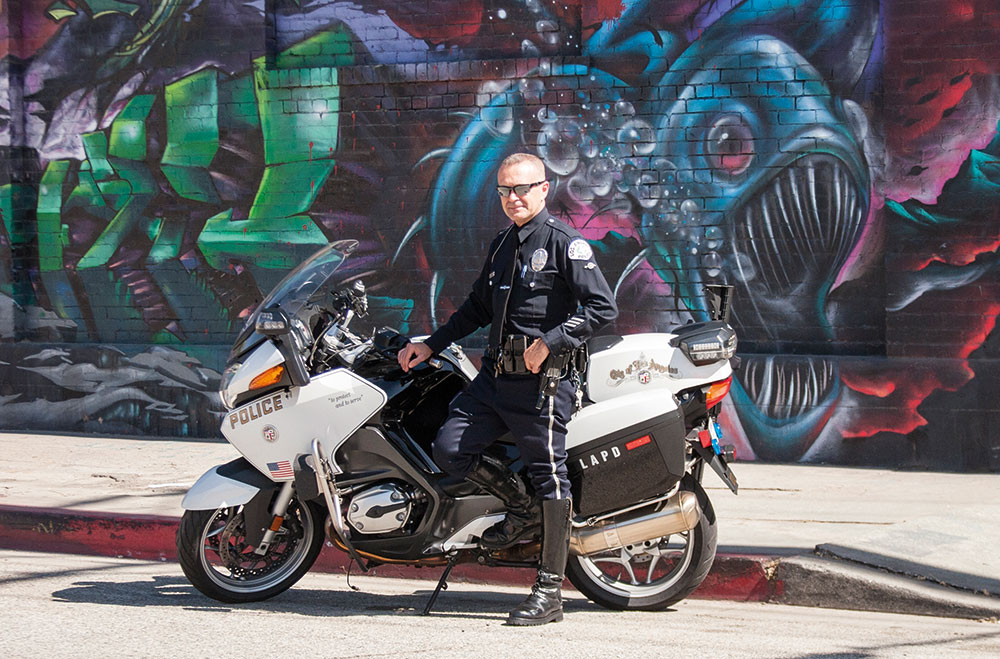 LAPD Motor Officer Anthony Sciarrino in Los Angeles