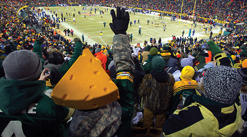 Cheeseheads at Lambeau Field