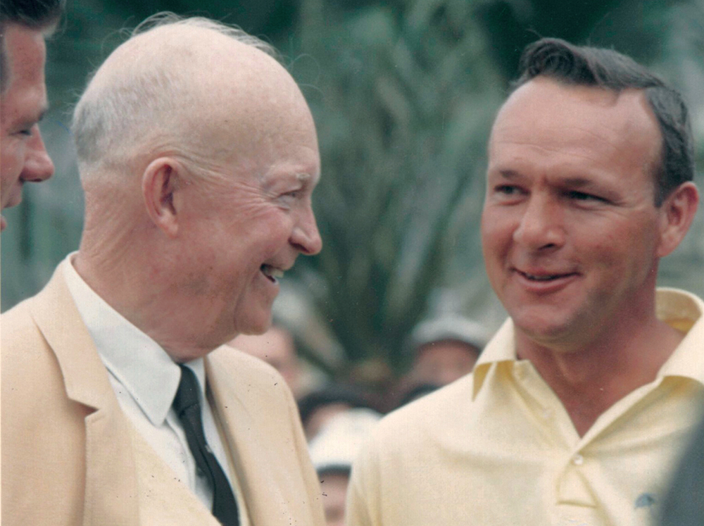 Eisenhower and Palmer completed their round on Merion’s 18th green 