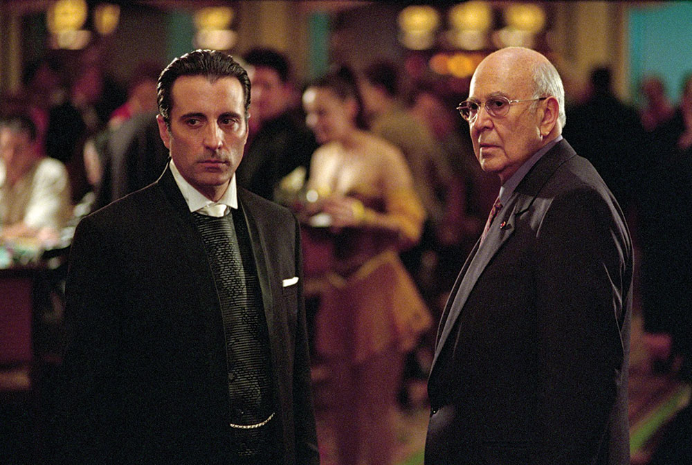 Garcia, pictured with fellow actor Carl Reiner (right), was a picture of neurotic intensity in Ocean’s Eleven
