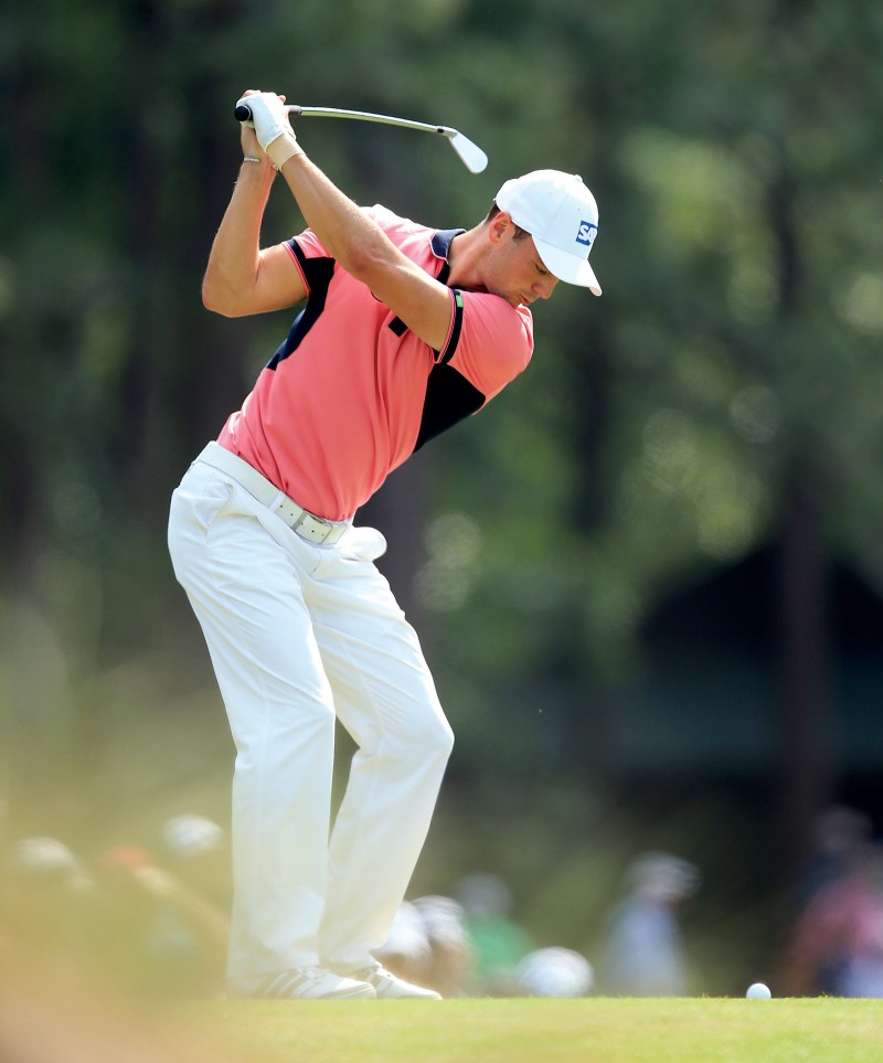 Leading from the front: Martin Kaymer works towards a five-shot lead after 54 holes of the 2014 U.S. Open
