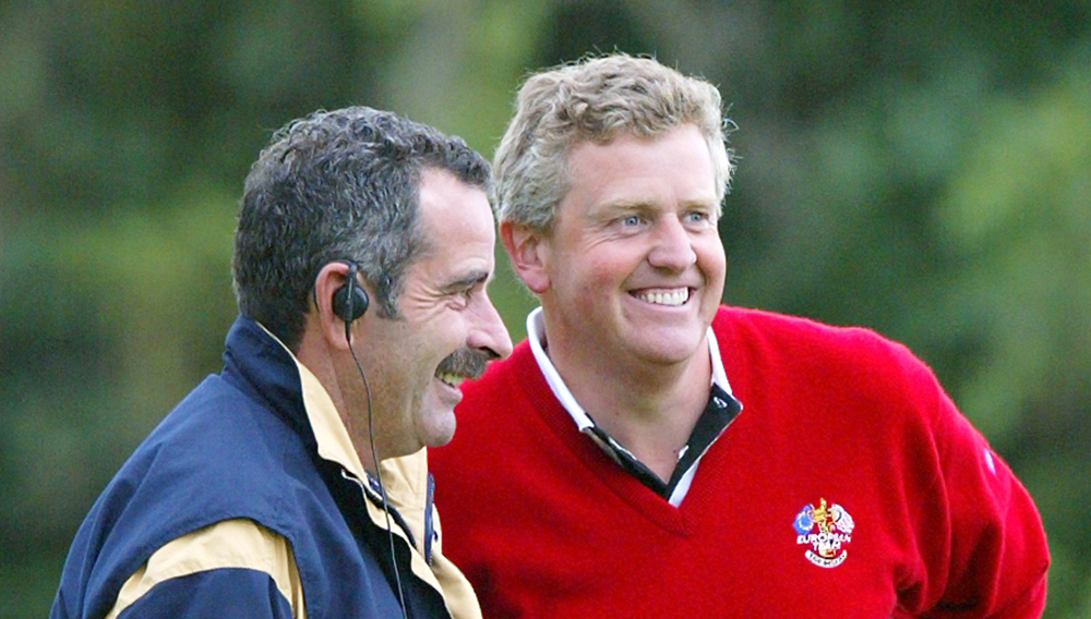 Sam Torrance with Colin Montgomerie at the 2002 Ryder Cup